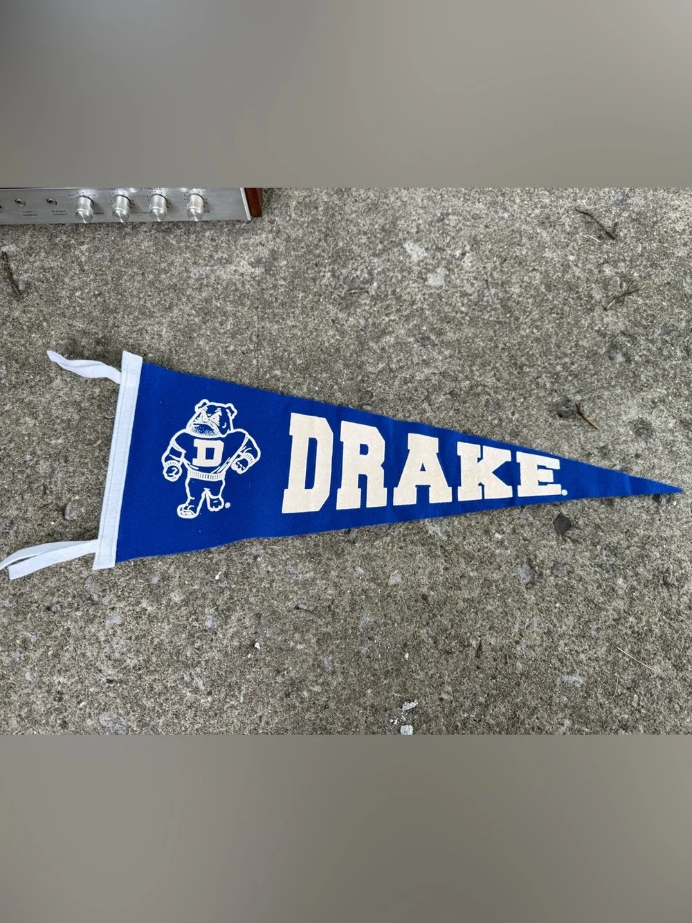 Drake university Blue and White Felt smaller Pennant Banner